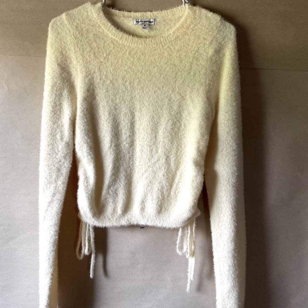 Pretty Garbage Cozy Cream Sweater. Size M.
